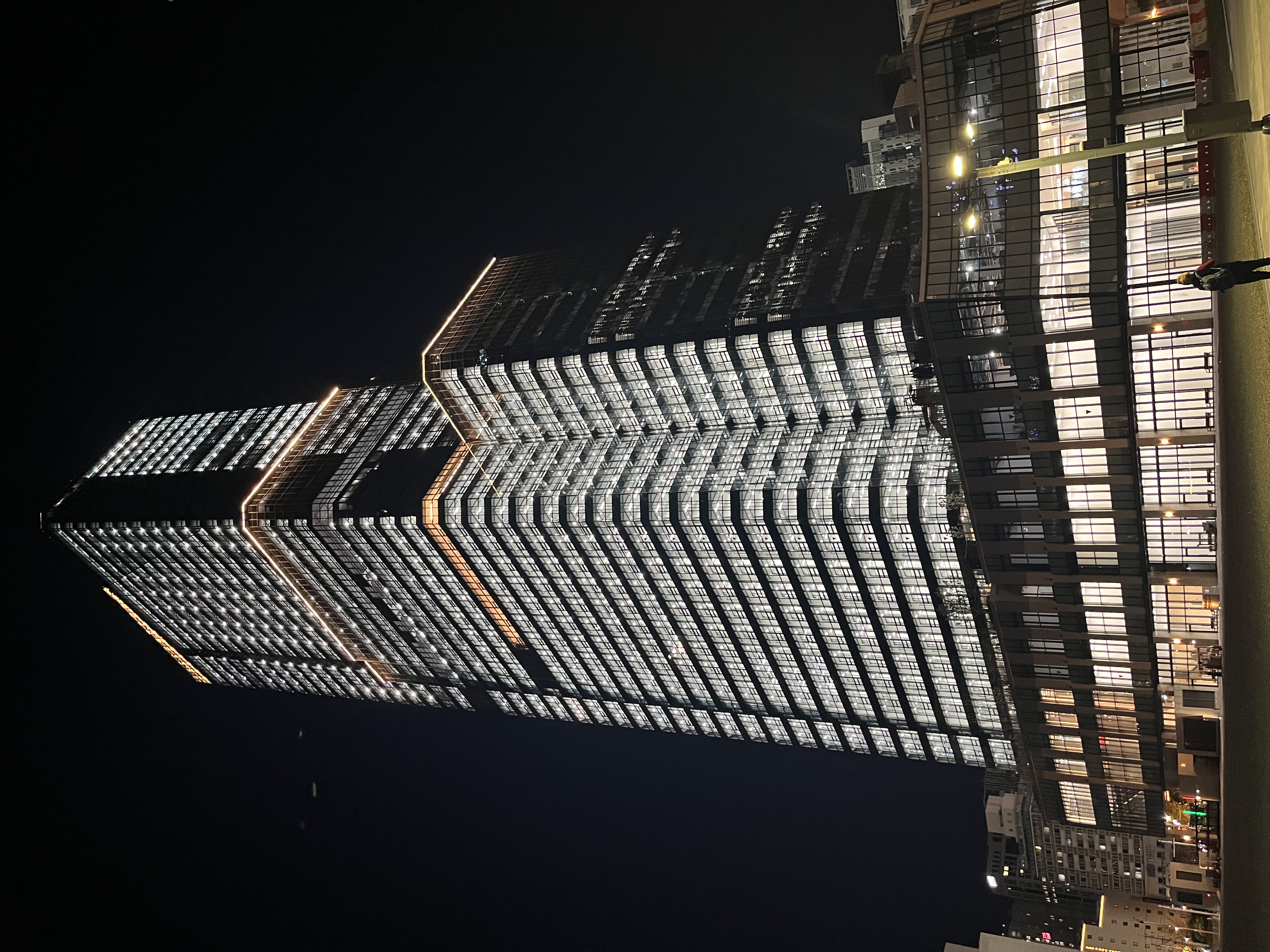 BIFC2 towers illuminated at night in Busan financial district